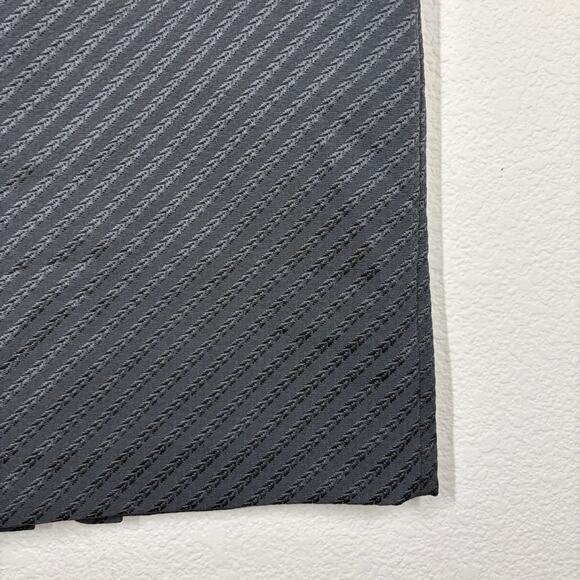 Tahari Arthur S. Levine Size 10 Pencil Skirt Black Asymmetric Ribbed Striped - Picture 2 of 5